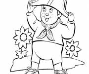 Coloriage Oui Oui avec son chapeau de marin