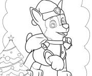 Coloriage Chase kawaii de Pat Patrouille La Super Patrouille