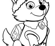 Coloriage Chiot Everest qui aime sauver les gens