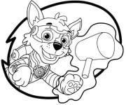 Coloriage Chiot Rocky avec son outil