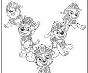 Coloriage et dessins gratuit chiots de dessin anim&eacute; Super Pups à imprimer