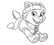 Coloriage Everest le chiot qui sert a sauver les gens