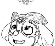 Coloriage La belle chiot Skye de Pat Patrouille La Super Patrouille