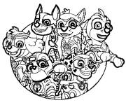 Coloriage et dessins gratuit La ligue de Pat Patrouille Super Patrouille à imprimer