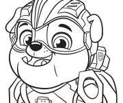 Coloriage Le Bulldog Ruben de la s&eacute;rie Super Patrouille Super Patrouille