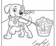 Coloriage et dessins gratuit Le chiot aime la propret&eacute; Super Patrouille à imprimer