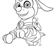 Coloriage Le meilleur nageur Zuma du Might Pups