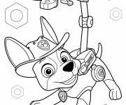 Coloriage Le sauveteur Tracker du film Pat Patrouille la super Patrouille