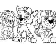 Coloriage Les amis chiots de V&eacute;hicule Zuma