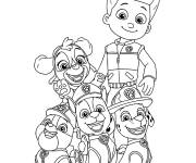 Coloriage Les chiots de la Pat'Patrouille avec Ryder