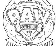 Coloriage Logo du film Pat patrouille Super patrouille pour enfants