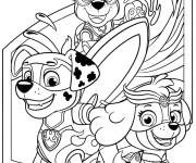 Coloriage M&eacute;ga chiots Pat Patrouille Super Patrouille
