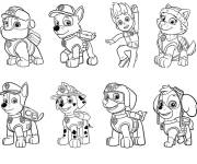 Coloriage Meilleur Squad de Paw Patrol La Super Patrouille