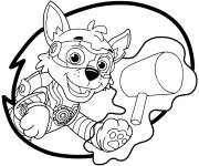 Coloriage Mighty Pups Rocky Super Patrouille