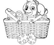 Coloriage Pat patrouille Super patrouille pou P&acirc;ques