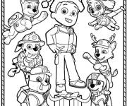 Coloriage Pat patrouille Super patrouille pour Noel