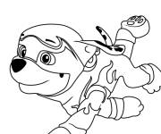Coloriage Personnage chien en action de Pat Patrouille La Super Patrouille