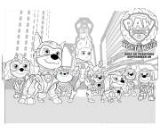 Coloriage Poster du film Pat Patrouille La Super Patrouille