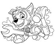 Coloriage Rocky dans Pat Patrouille La Super Patrouille