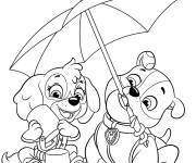 Coloriage Rubble et Skye de Super Patrouille
