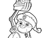 Coloriage et dessins gratuit Ruben apporte les cadeaux de  No&euml;l à imprimer