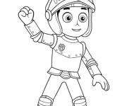 Coloriage Ryder en costume de chevalier