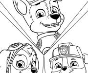 Coloriage Stella, Chase et Ruben super chiots film