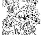 Coloriage Super chiots de la Super Pat Patrouille dessin anim&eacute;