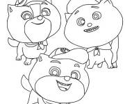 Coloriage et dessins gratuit Tato, Mano et Mini de Pat patrouille Super patrouille à imprimer