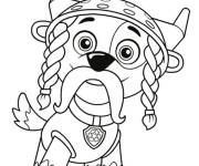 Coloriage Chiot de Pat Patrouille comme viking