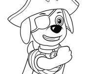 Coloriage Chiot Zuma comme pirate
