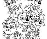 Coloriage Les chiots en toute puissance