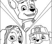 Coloriage Les chiots principaux de Pat Patrouille