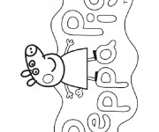 Coloriage Logo de Peppa Pig