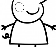 Coloriage Peppa Cochon vecteur
