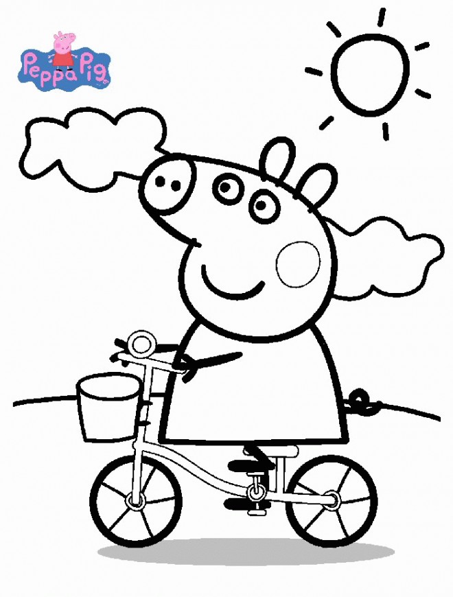 Coloriage Peppa Pig 1 Dessin Gratuit à Imprimer