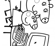 Coloriage et dessins gratuit Peppa Pig 18 à imprimer