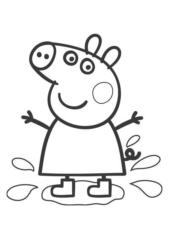 Coloriage Peppa Pig dessin animé dessin gratuit à imprimer