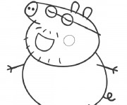 Coloriage Peppa Pig humoristique