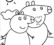 Coloriage Peppa Pig maternelle