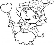 Coloriage Petit Einstein princesse à télécharger