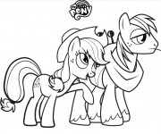 Coloriage Big McIntosh et Appljack