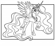 Coloriage La princess celestia de Mon Petit Poney