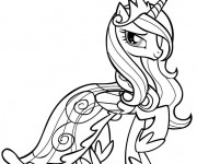 Coloriage La princesse Celestia de Mon Petit Poney