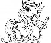 Coloriage Le Petit Poney en mode magicien