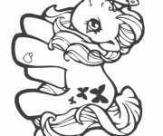 Coloriage Mon Petit Poney avec un papillon