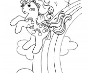 Coloriage Mon Petit Poney  dans l'arc-en-ciel