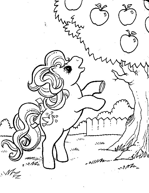Coloriage et dessins gratuits Mon Petit Poney désire une pomme à imprimer