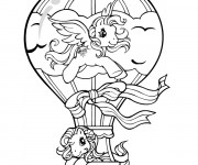 Coloriage Mon petit poney en ballon
