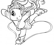 Coloriage Mon Petit Poney en mode ski